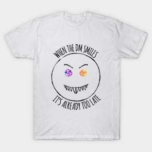 When the DM Smiles - rainbow & black - Dice LGBTQ+ T-Shirt